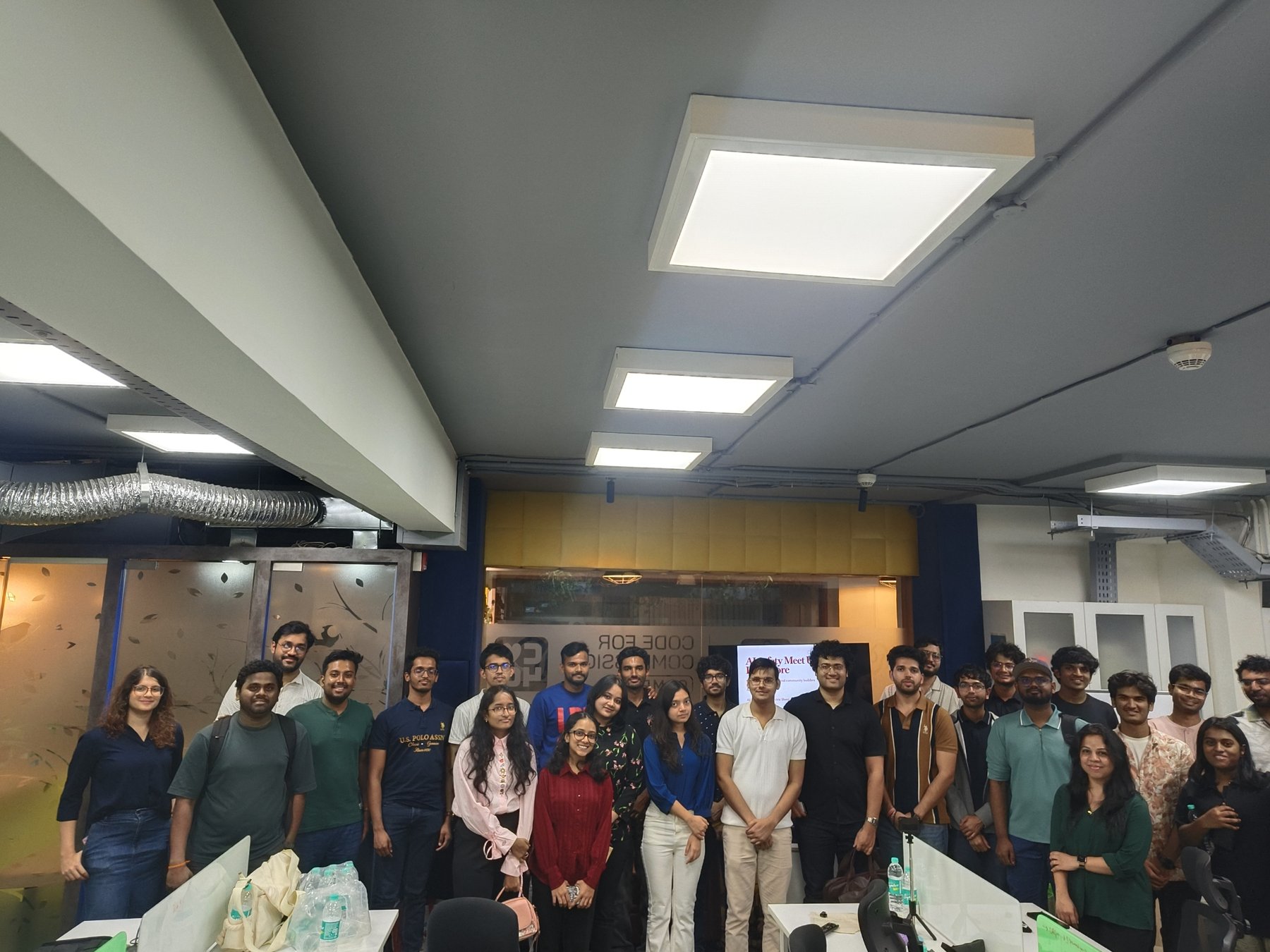 Group photo at an AI Safety India meetup in Bangalore